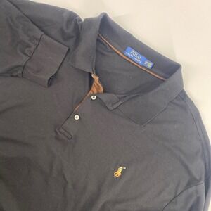 Polo Ralph Lauren Shirt Mens 4XB Black Big Flesh Pony Preppy Classic Old Money